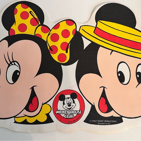 2 VTG Y2K Mickey Mouse Club House Eating Table Placemats Minnie Child Disney - Picture 3 of 8